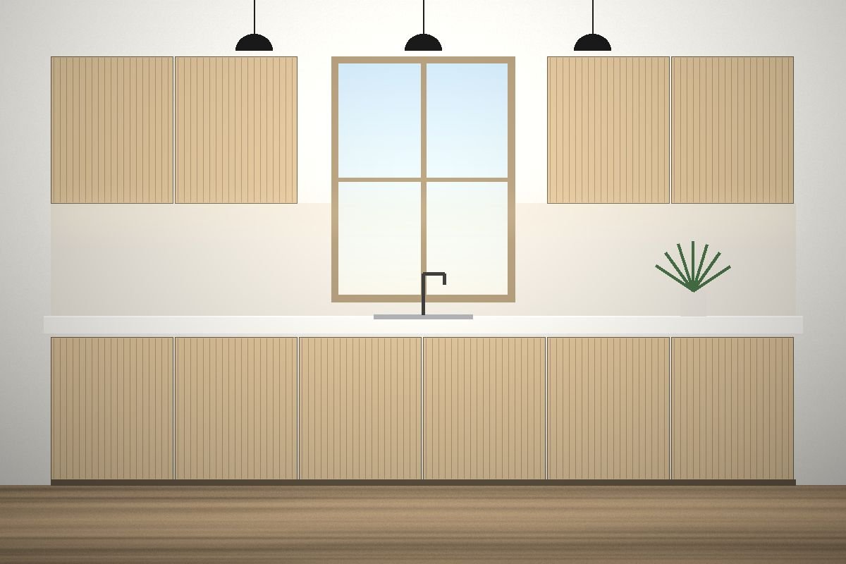 Japanese Kitchen cabinets design — Karachi Doors Factory, Rawalpindi